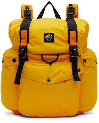 Stone Island Yellow Canvas Backpack
