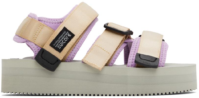Suicoke Purple & Beige KISEE-VPO Sandals