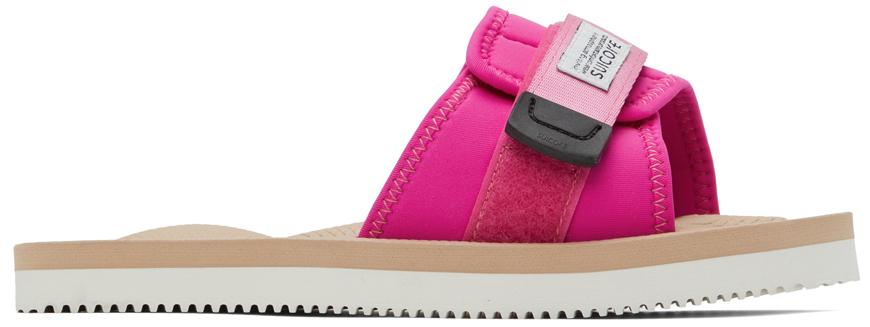 Suicoke Pink & Beige PADRI Sandals