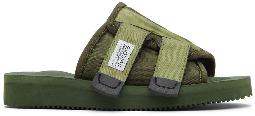 Suicoke Green KAW-CAB Sandals
