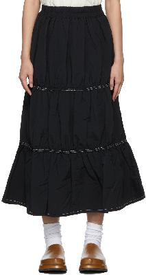 Sunnei SSENSE Exclusive Black Elastic Skirt