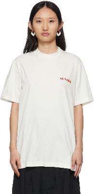 Sunnei SSENSE Exclusive Off-White Logo T-Shirt