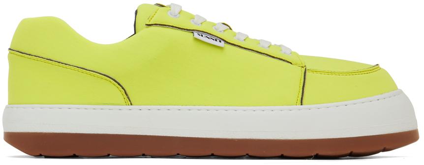 Sunnei Yellow Neoprene Dreamy Low-Top Sneakers