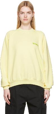 Sunnei Yellow French Terry Sweatshirt