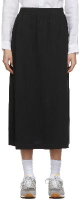Sunspel Black Cotton Drawstring Skirt