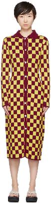 The Elder Statesman Red & Yellow Checkered Cardigan