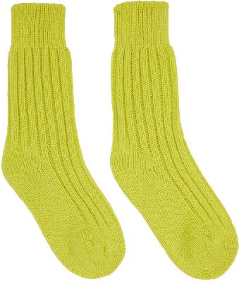 The Elder Statesman Yellow Yosemite Socks