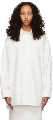The Row White Denim Frannie Shirt Jacket