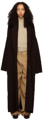 The Row Brown Wool Oversized Daelan Coat