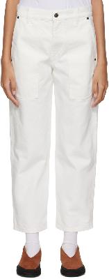 The Row White Wide Leg Hester Jeans
