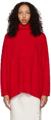 The Row Red Cashmere Turtleneck