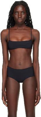The Row SSENSE Exclusive Black Flori Bikini Top