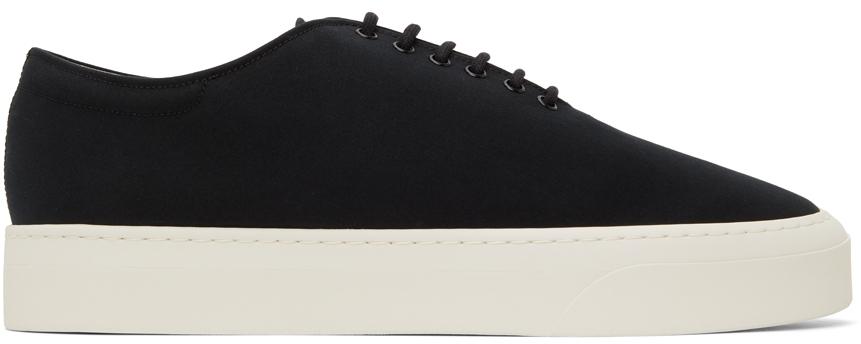 The Row Black Dean Lace-Up Sneakers