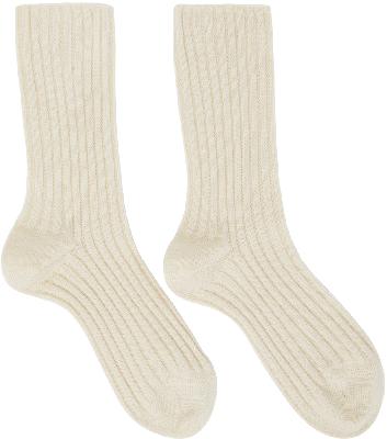 The Row Off-White Calf Socks