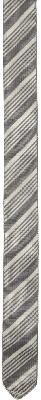Thom Browne Grey & White Silk Jacquard Knit Repp Stripe Tie