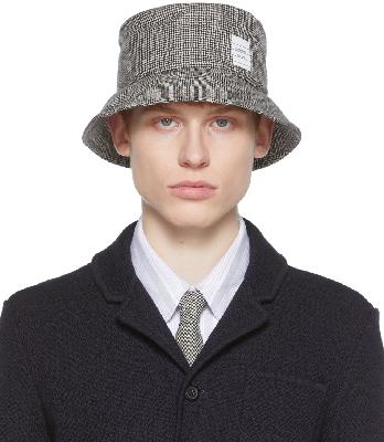 Thom Browne SSENSE Exclusive Black & White Wool Bucket Hat