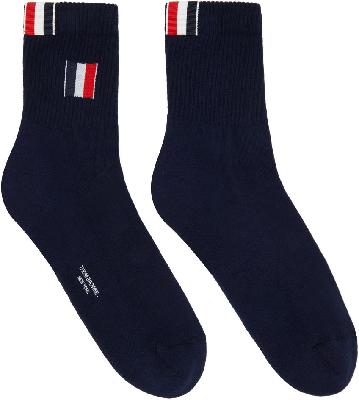 Thom Browne Navy Cotton Socks