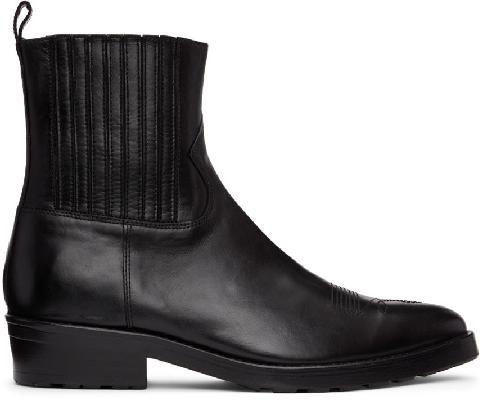 Toga Virilis Black Leather Boots