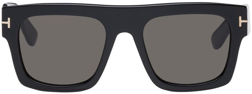 TOM FORD Black Fausto Square Sunglasses