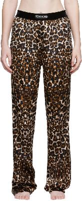 TOM FORD Black & Beige Leopard Pyjama Lounge Pants