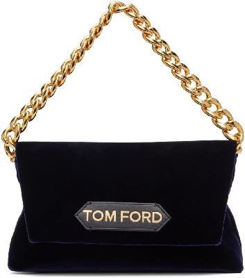 TOM FORD Navy Mini Chain Shoulder Bag