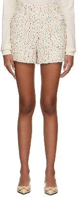Valentino Off-White Tweed Speckled Shorts