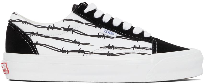 Vans Black & White Vault Barbed Wire Old Skool Sneakers