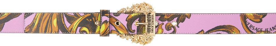 Versace Jeans Couture Pink Printed Belt
