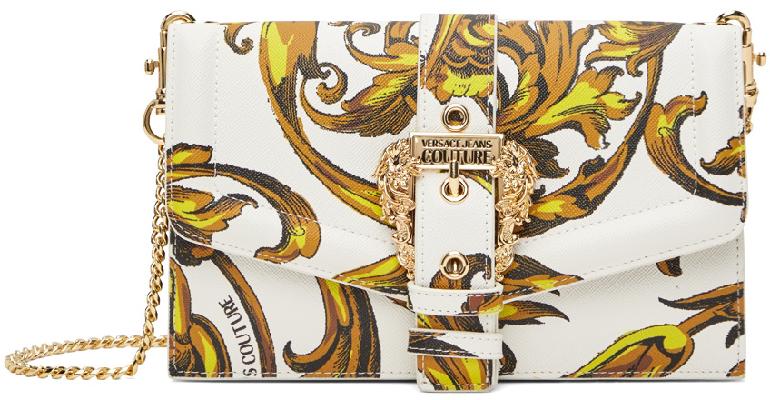 Versace Jeans Couture White Regalia Baroque Couture I Chain Wallet