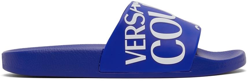 Versace Jeans Couture Blue Logo Sandals