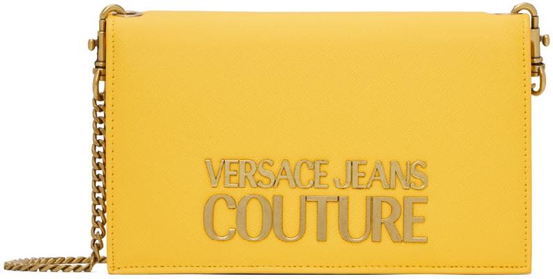 Versace Jeans Couture Yellow Logo Shoulder Bag