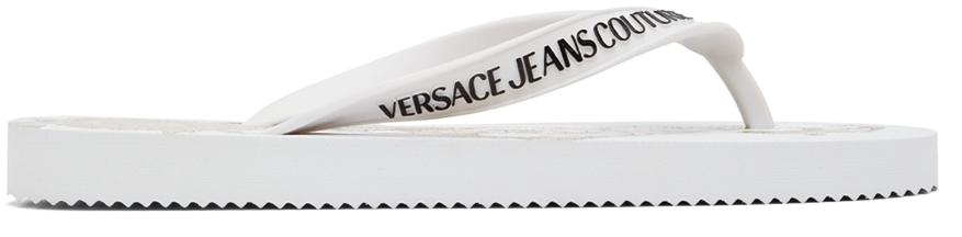 Versace Jeans Couture White Garland Sun Sandals