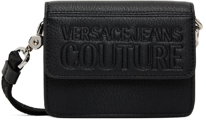 Versace Jeans Couture Black Tactile Messenger Bag
