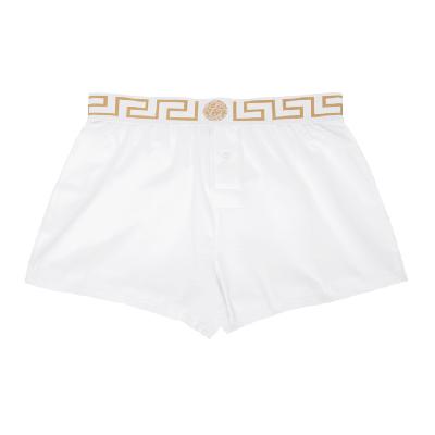 Versace Underwear White Greca Border Boxers