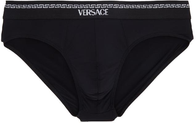 Versace Underwear Black Nylon Briefs