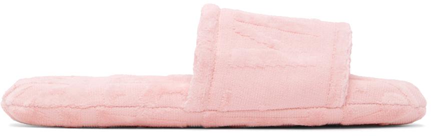 Versace Underwear Pink Logo Slippers