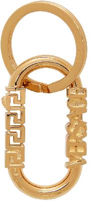 Versace Gold Greca Logo Keychain