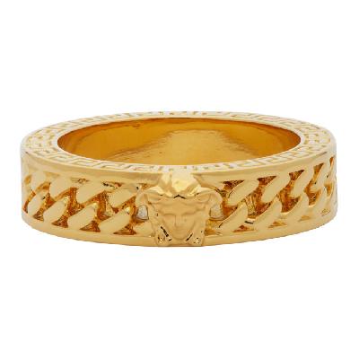 Versace Gold Chain Band Ring