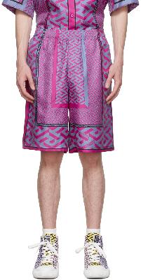 Versace Pink 'La Greca' Shorts
