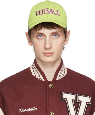Versace Green Embroidered Logo Cap