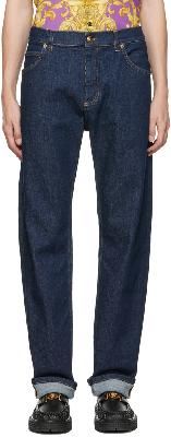 Versace Navy Workwear Jeans