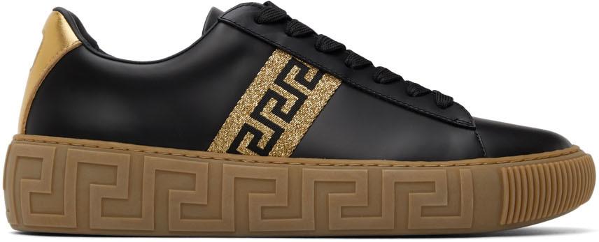 Versace Black Greca Border Sneakers