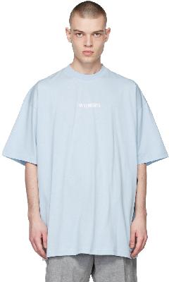VETEMENTS Blue Logo Label T-Shirt