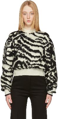 Victoria Beckham Black & Off-White Patterned Sweater