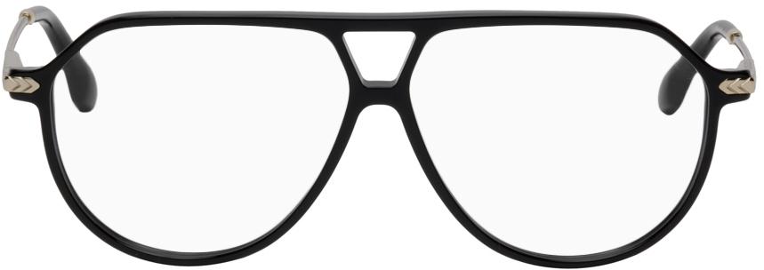 Victoria Beckham Black Oversized Retro Glasses