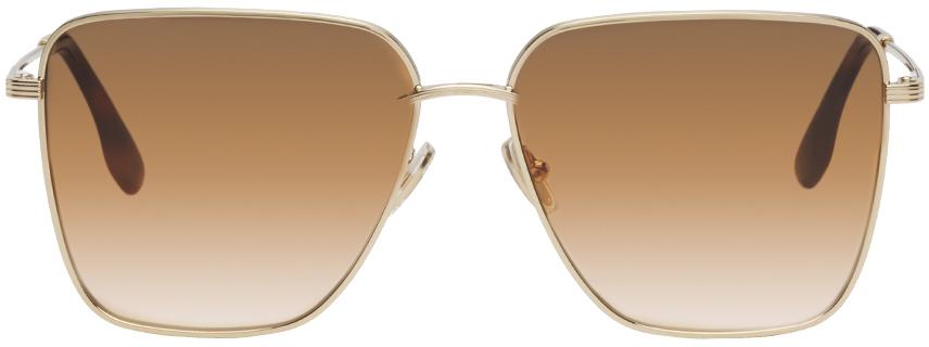 Victoria Beckham Gold Square Sunglasses