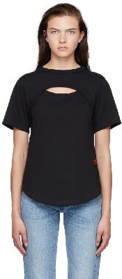 Victoria Beckham Black Cut-Out T-Shirt