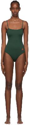 Vivienne Westwood Green Recycled Nylon One-Piece Swimsuit
