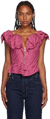 Vivienne Westwood Pink Ruched Corset Tank Top