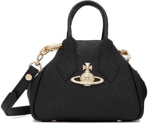 Vivienne Westwood Black Mini Yasmine Top Handle Bag
